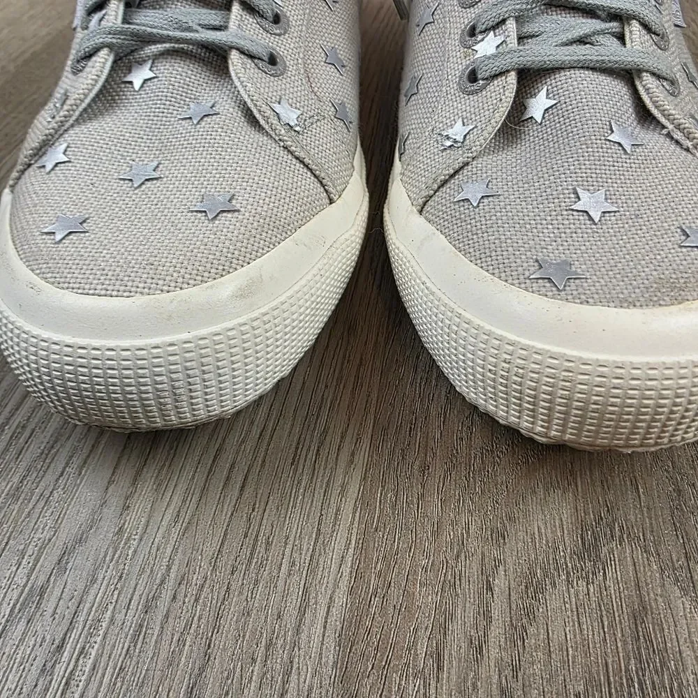 Superga Pyper America Silver Star Sneakers Size 9.5